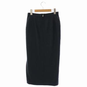 Deuxieme Classe タイトスカート ロング バックジップ ウール 36 ダークグレー