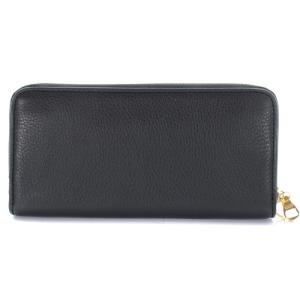 LOEWE ヘリテージ レザー ロゴ ラウンドジップ 長財布 レザー 黒 ブラック