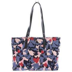 kate spade new york トートバッグ ハート柄 ナイロン 黒 ブラック ピンク 紺 ネイビー
