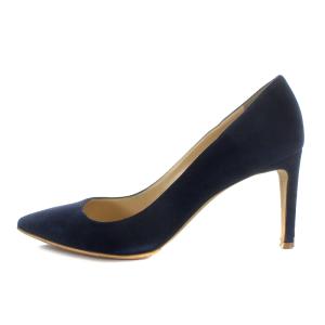 PELLICO パンプス ポインテッドトゥ スエード 37 24cm 紺 ネイビー