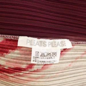 PLEATS PLEASE ISSEY MIYAKE プリーツカーディガン アシンメトリー 3 ボルドー
