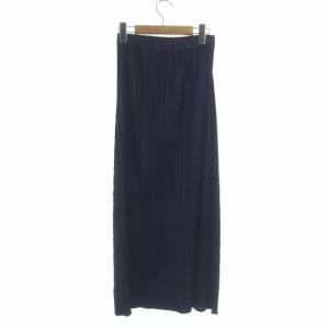 PLEATS PLEASE ISSEY MIYAKE イッセイミヤケ プリーツ加工 ロングスカート タイトスカート 2 紺 ネイビー