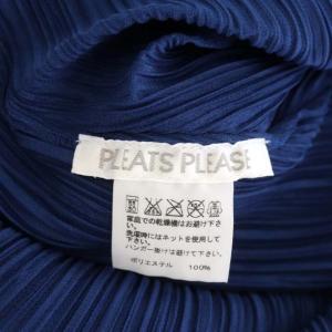 PLEATS PLEASE ISSEY MIYAKE ISSEY MIYAKE プリーツ加工 変形 ノースリーブワンピース フレア ロング 2 ブルー
