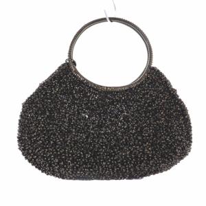 ワイヤー ハンドバッグ 黒 ブラック 金 ゴールド