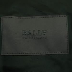 BALLY ライダースジャケット レザー シープスキン ジップアップ I40 緑 グリーン