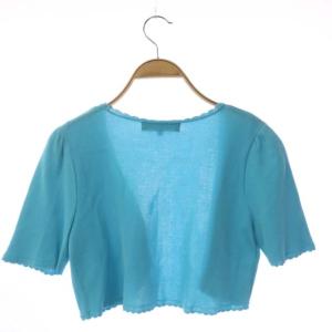 M'S GRACY フリルボレロ ニット 半袖 Vネック 40 ブルーグリーン