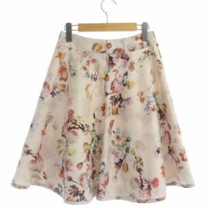 M'S GRACY フレアスカート 膝丈 花柄 38 ピンク