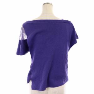 Diagram GRACE CONTINENTAL 20SS アシメレースニット セーター サマー 半袖 ノースリーブ 36 紫 パープル