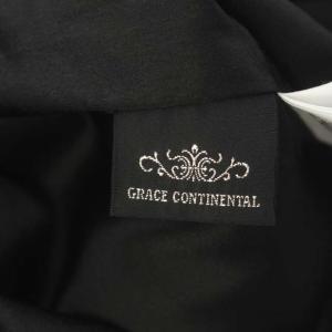 GRACE CONTINENTAL 刺繍 ミニスカート 台形 総柄 38 黒 マルチカラー
