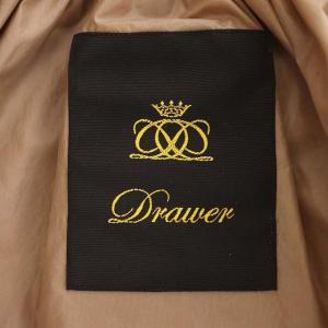 Drawer ナイロンムソウフードジャケット パーカー ジップアップ 七分袖 ライトブラウン