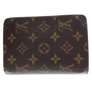 LOUIS VUITTON モノグラム ポルト パピエジップ 二つ折り財布 茶色 ブラウン M61207