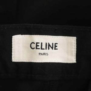 CELINE by Hedi Slimane テーパード コットン パンツ ジッパーフライ 33 ブラック