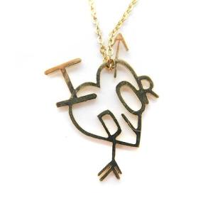 ネックレス ペンダント ハートアロー イエローゴールド