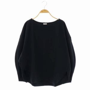 22AW ストレッチポンチシルエットトップス ブラウス 長袖 プルオーバー 黒 ブラック