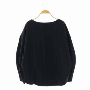 Spick&Span 22AW ストレッチポンチシルエットトップス ブラウス 長袖 プルオーバー 黒 ブラック