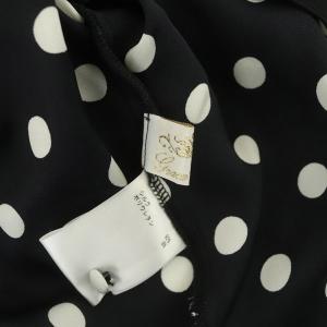 Grace Class 18SS シルクドットプリントトップ ブラウス 七分袖 プルオーバー ドルマンスリーブ 36 黒 ブラック