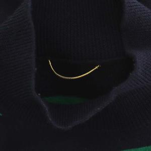 L'Appartement 22AW Border Knit Onepiece コクーン ロング 長袖 ウール 緑 濃紺