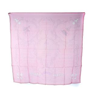 LART DECRIRE 書の芸術 カレ90 シルクモスリン スカーフ ピンク