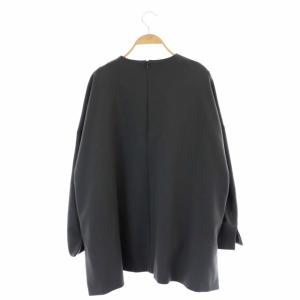 ENFOLD ダブルクロス1 Pocket PO プルオーバーブラウス カットソー 長袖 クルーネック 38 グレー