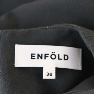 ENFOLD ダブルクロス1 Pocket PO プルオーバーブラウス カットソー 長袖 クルーネック 38 グレー