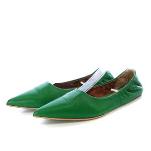 ミューズ ドゥーズィエム クラス 21AW ポインテッド バレエシューズ パンプス フラット 36.5 23cm 緑色 グリーン