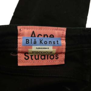 Acne Studios Bla Konst デニムパンツ ジッパーフライ 25 30 黒 ブラック