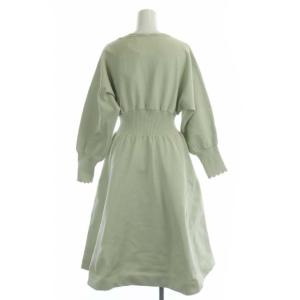 CELFORD 21AW スカラップニットワンピース ロング 長袖 36 ミントグリーン