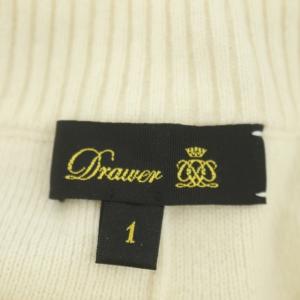 Drawer ウールカシミヤ 12ゲージ ニットパンツ イージー 1 白 ホワイト