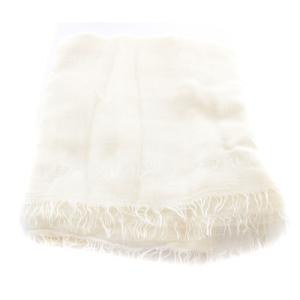 Faliero Sarti ストール フリンジ カシミヤ混 ストール アイボリー