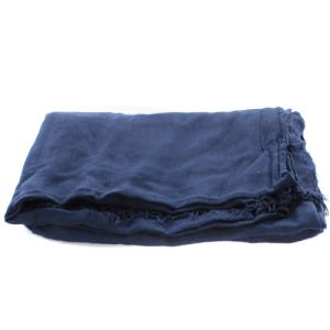 Faliero Sarti ストール マフラー カシミヤ混 紺 ネイビー