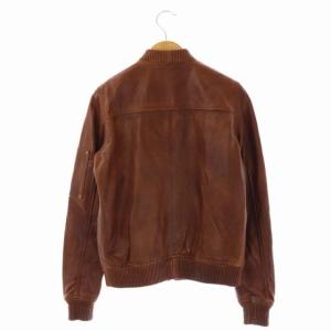 MICHAEL KORS ラムレザーブルゾン ジャケット ジップアップ XXS 茶 ブラウン