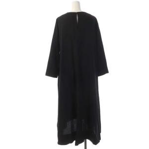 UNITED ARROWS スタイルフォーリビング STYLEforLIVING ロングスリーブワンピース ロング フレア 長袖 クルーネック ウール混