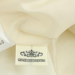 GRACE CONTINENTAL フレアラップスカート ロング サイドジップ リボン 38 白 ホワイト