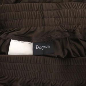 Diagram GRACE CONTINENTAL 20SS ワイドパンツ プリーツ マキシ丈 36 ダークブラウン