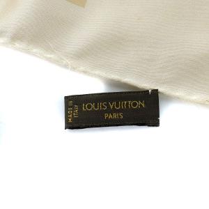 LOUIS VUITTON スカーフ モノグラム シルク 絹 ベージュ OH