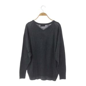 JOHN SMEDLEY メリノウール Vネック ニット カットソー 長袖 M チャコール