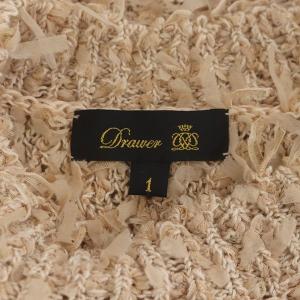 Drawer テープヤーンノースリーブニット セーター クルーネック 1 ベージュ