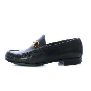 GUCCI ローファー スリッポン ホースビット レザー 36.5C 23.5cm 黒 ブラック 100255