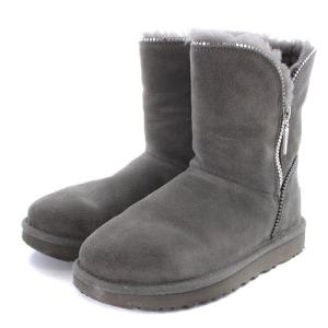 UGG australia フローレンス W FLORENCE サイドジップムートンブーツ ミドル 23cm グレー 1013165