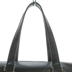 HIROFU ハンドバッグ ボストンバッグ レザー ロゴ 黒 ブラック