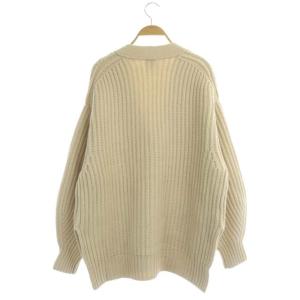 Spick&Span 22AW レターマンビッグ カーディガン ニット 長袖 ウール混 アイボリー