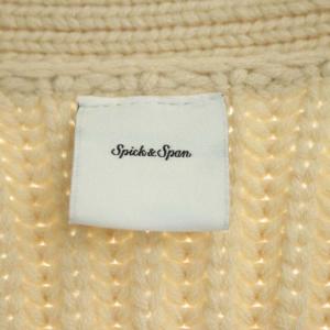Spick&Span 22AW レターマンビッグ カーディガン ニット 長袖 ウール混 アイボリー