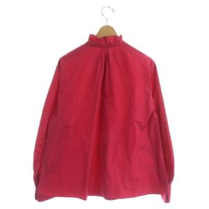 ANAYI 22SS マイクロタフタフリルシャツ ブラウス 長袖 38 ピンク