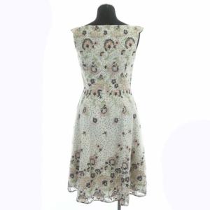 TOCCA S.WONDERFUL ドレス ワンピース ひざ丈 ノースリーブ 刺繍 花柄 ドット 00 白 ホワイト マルチカラー