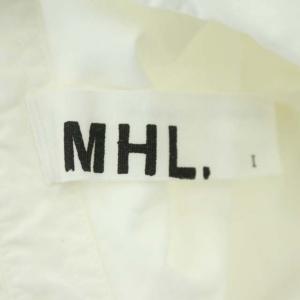MHL. コットン ラウンドカラー シャツ 長袖 前開き 1 白 ホワイト