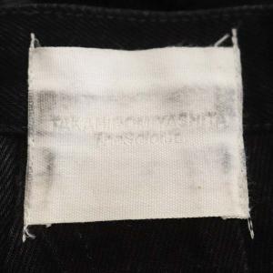 TAKAHIROMIYASHITATheSoloIst. 再構築 リメイクカラーブラックデニム パンツ ストレート カットオフ 44 ブラック SW0145