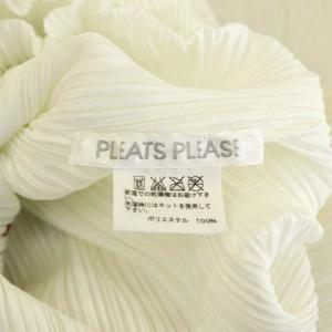 PLEATS PLEASE ISSEY MIYAKE ネックレス柄 プリーツシャツ 七分袖 3 ホワイト