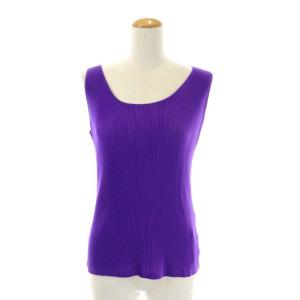 イッセイミヤケ プリーツ タンクトップ 紫 パープル