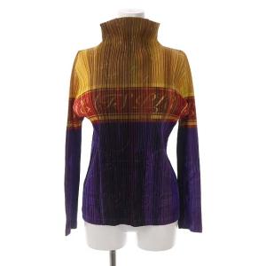 PLEATS PLEASE ISSEY MIYAKE セットアップ プリーツカットソー タイトスカート シャンパン柄 4 2 マルチカラー