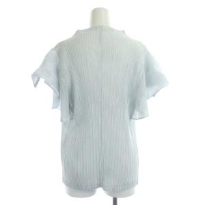 PLEATS PLEASE ISSEY MIYAKE セットアップ フリルスリーブカットソー タイトスカート ドット柄 3 水色